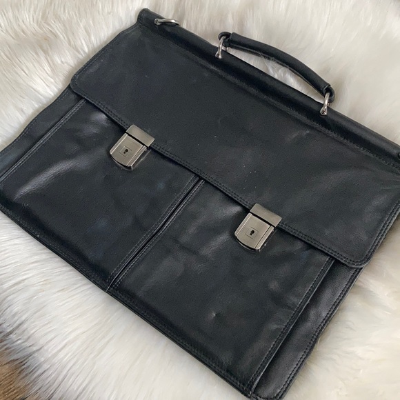 El portal black leather briefcase 💼 - Picture 2 of 9